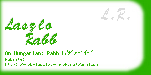 laszlo rabb business card